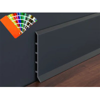 Плинтус алюминиевый накладной 60 mm (Р-3-60C) RAL